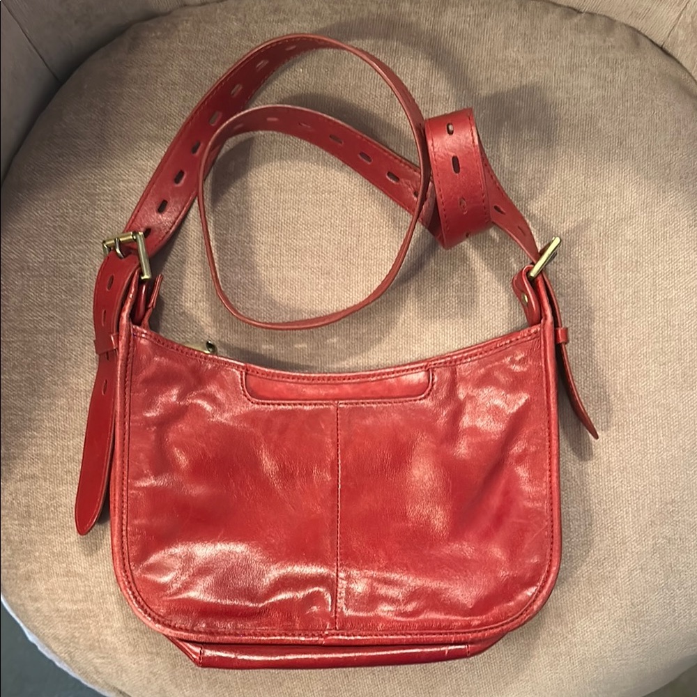 Red Leather Shoulder Bag